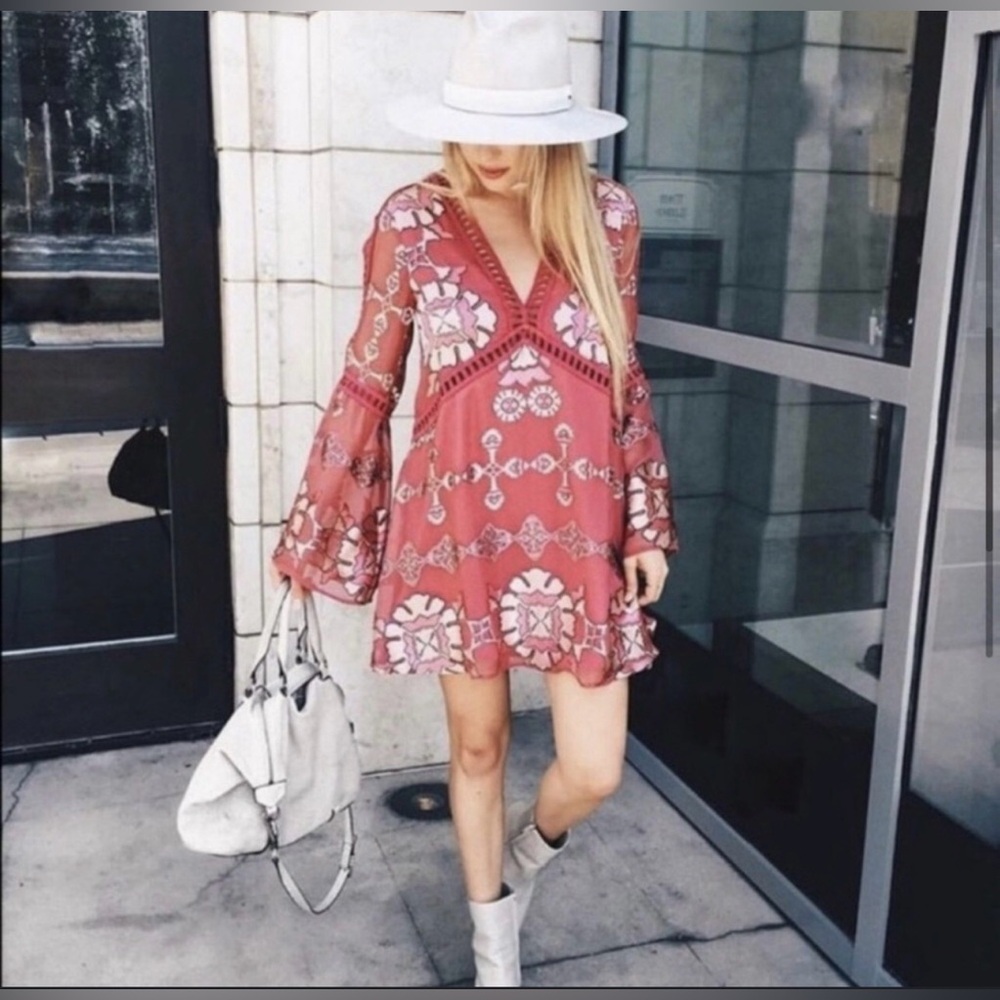 For Love And Lemons Barcelona A-line Mini Dress *flaw